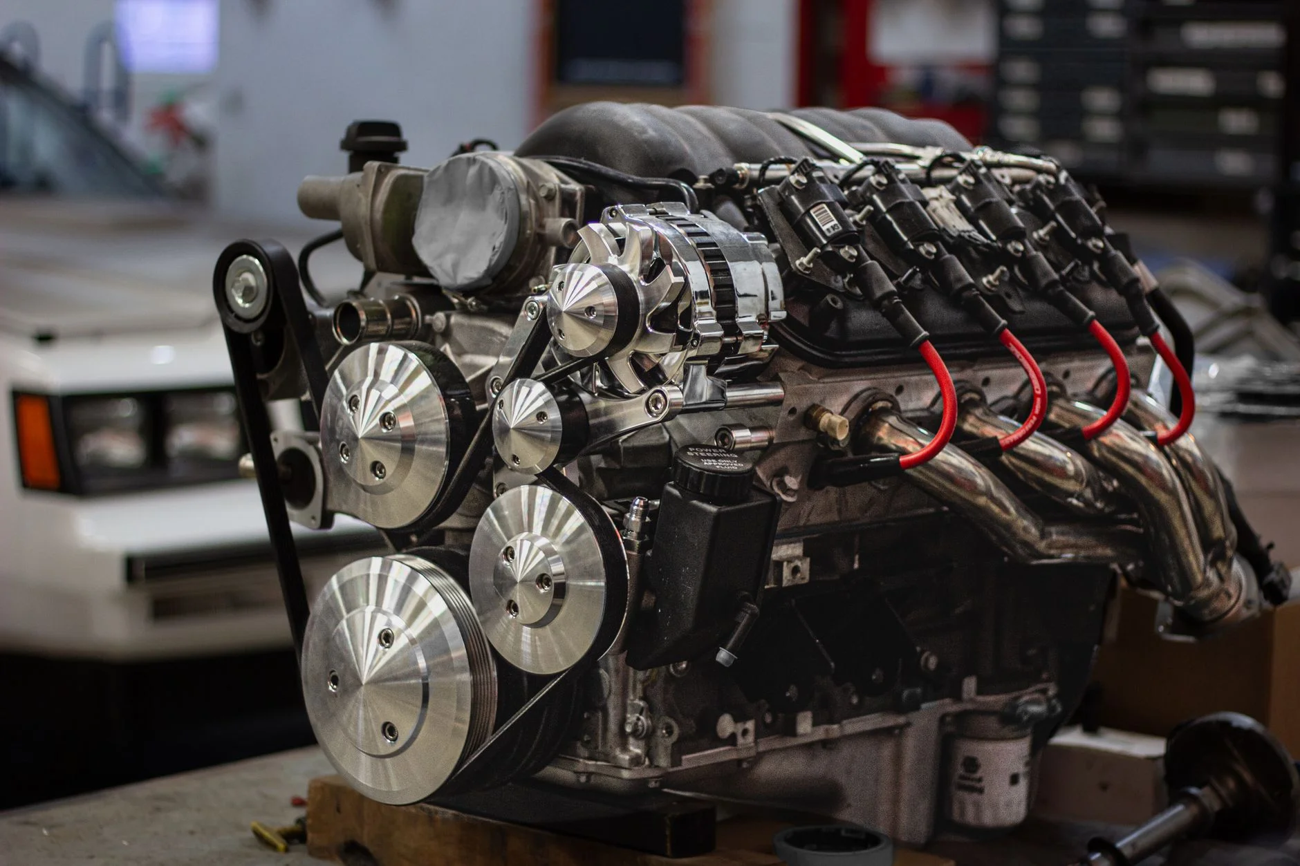 courroie de distribution Citroën C3 1.2 PureTech 82 moteur EB2 vue compartiment moteur